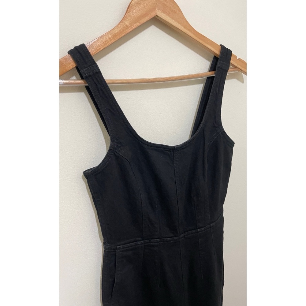 NWT Madewell Black Denim Flare Leg Jumpsuit Size 0 - Picture 5 of 15
